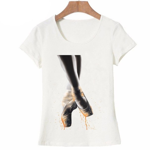 Tricou de damă cu motiv de balet XL 2