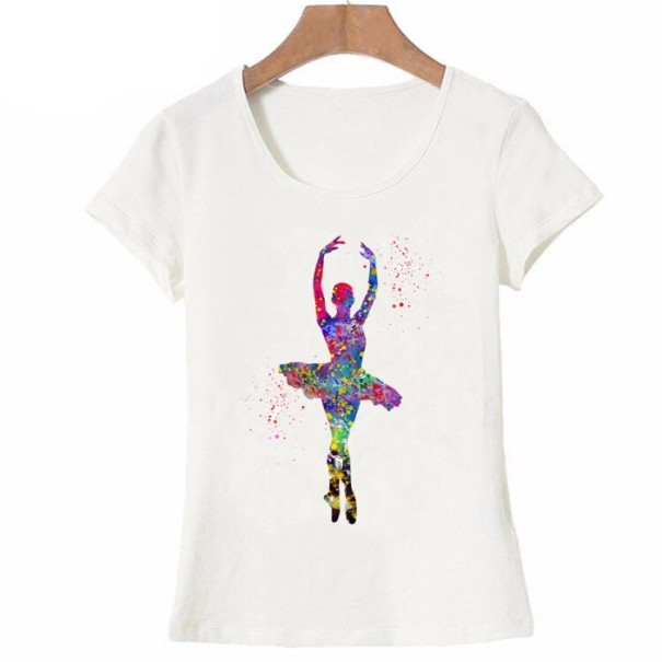 Tricou de damă cu motiv de dans B407 XS 4