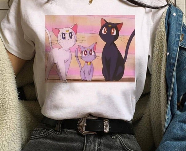 Tricou de damă cu motiv de desene animate XS 5