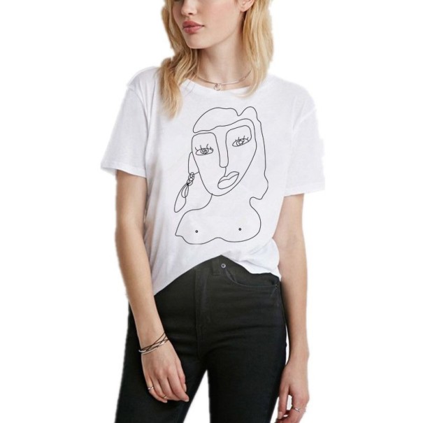 Tricou de damă cu motiv de siluetă B270 L