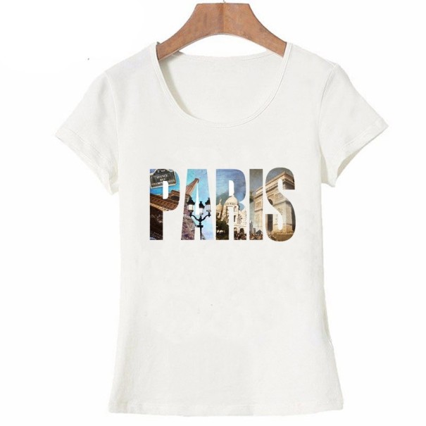 Tricou de damă cu motiv parizian M 4
