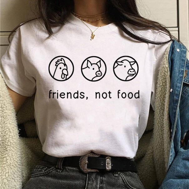 Tricou de damă cu motiv vegan S 7