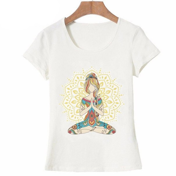 Tricou de damă cu motiv yoga M 4