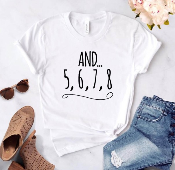 Tricou de dama cu numere alb XXL