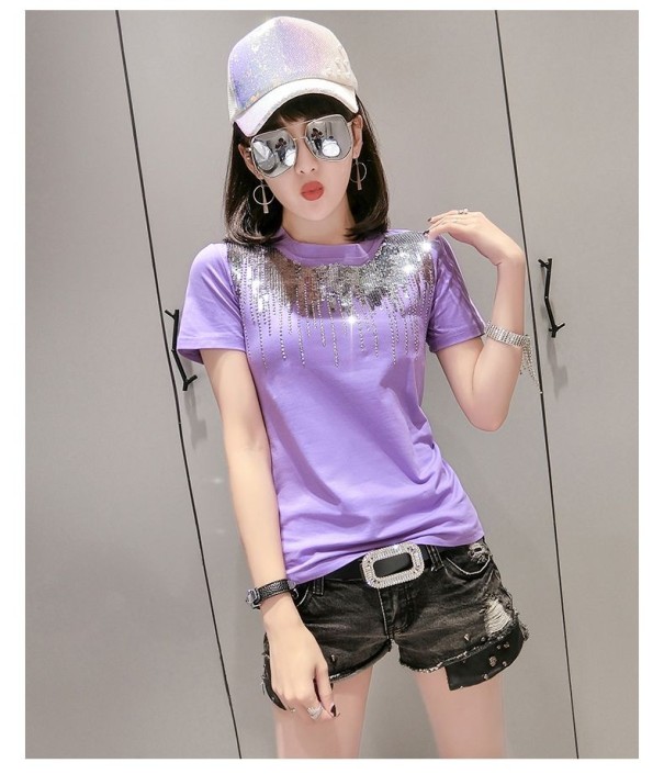 Tricou de damă cu paiete B130 XS 8