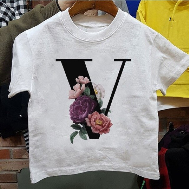 Tricou de fată cu litera B1428 6 V