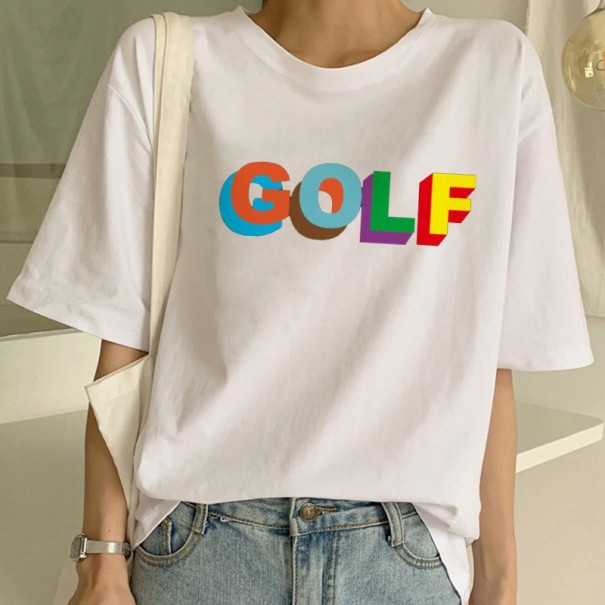 Tricou de golf pentru femei alb M