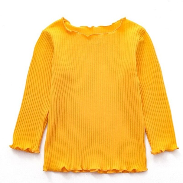 Tricou fetita cu maneca lunga T2517 galben 12-18 luni