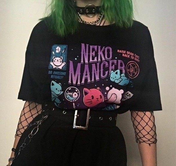 Tricou gotic negru pentru femei M