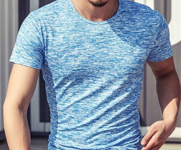 Tricou modern pentru bărbați J2942 albastru L