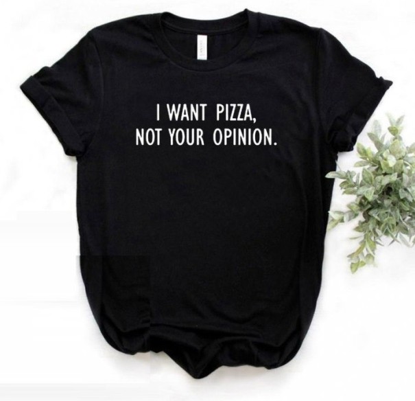 Tricou negru de damă cu imprimeu amuzant A786 XS