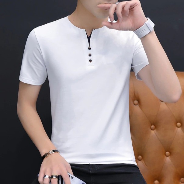Tricou pentru bărbați T2051 alb XS