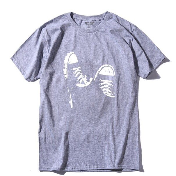 Tricou pentru bărbați T2095 gri deschis XS