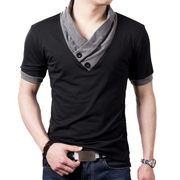 Tricou pentru bărbați T2101 negru XXL