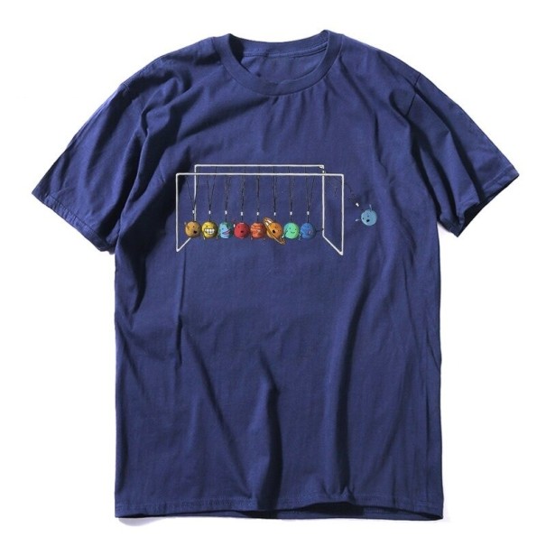 Tricou pentru bărbați T2125 albastru inchis XL