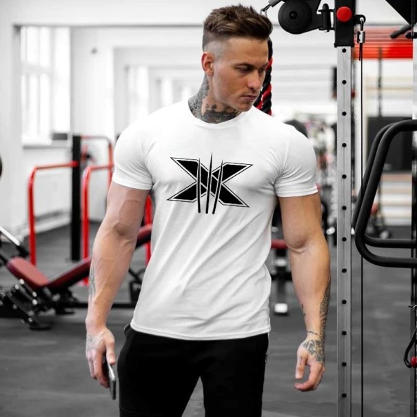 Tricou pentru bărbați T2155 alb S