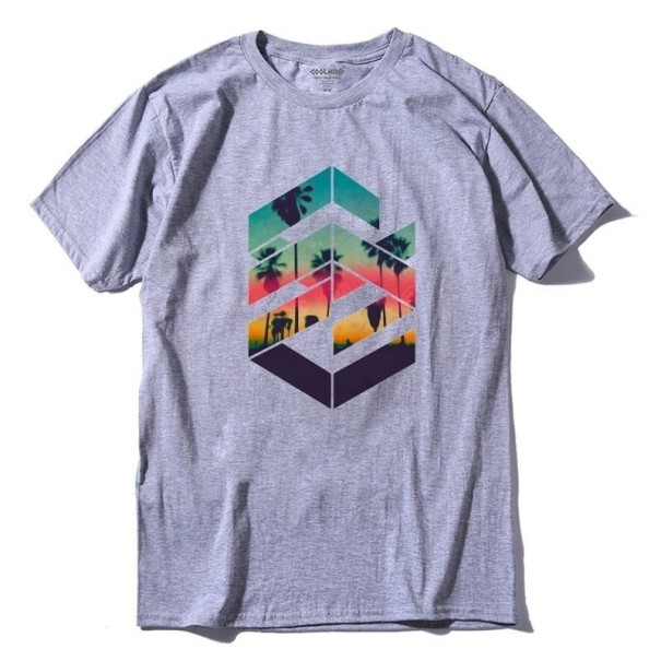 Tricou pentru bărbați T2173 gri L