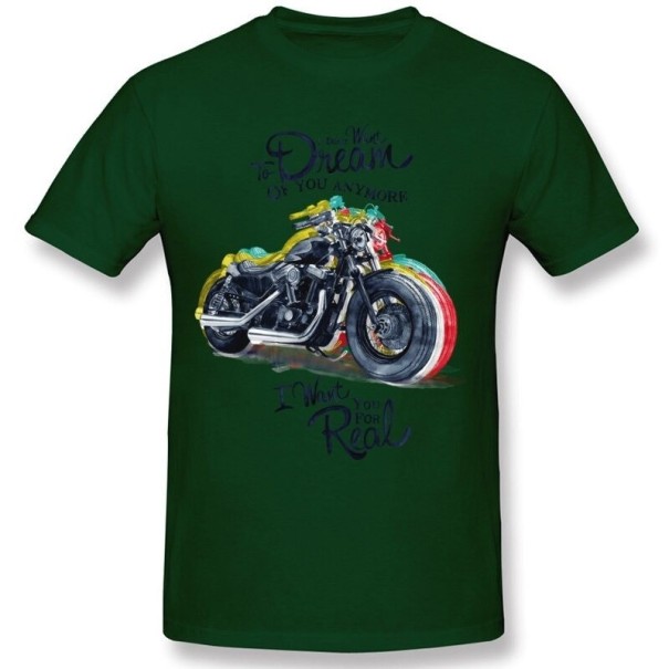 Tricou pentru bărbați T2373 verde inchis XXS