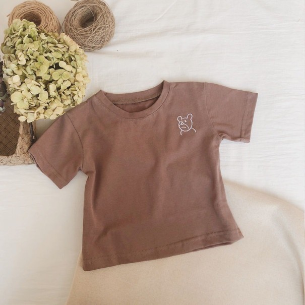 Tricou pentru copii B1441 maro 2