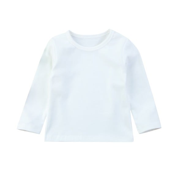 Tricou pentru copii cu maneci lungi B1645 alb 4