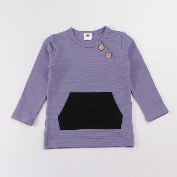 Tricou pentru copii cu maneci lungi T2512 violet deschis 6