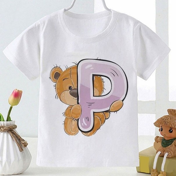 Tricou pentru copii cu scrisoare 6 P