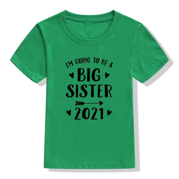 Tricou pentru copii pentru frați B1510 verde 10 B