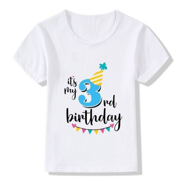 Tricou pentru ziua de naștere a copiilor 3 J