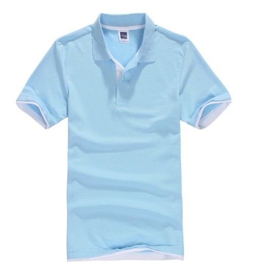 Tricou polo Jay J3518 pentru bărbați albastru deschis L