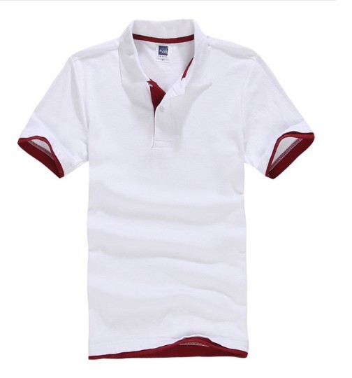 Tricou polo Jay J3518 pentru bărbați roșu-alb S