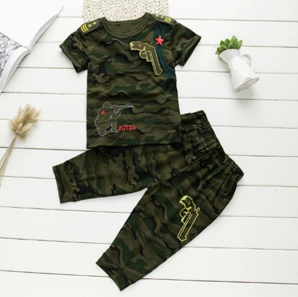 Tricou și pantaloni de camuflaj pentru băieți L1576 11