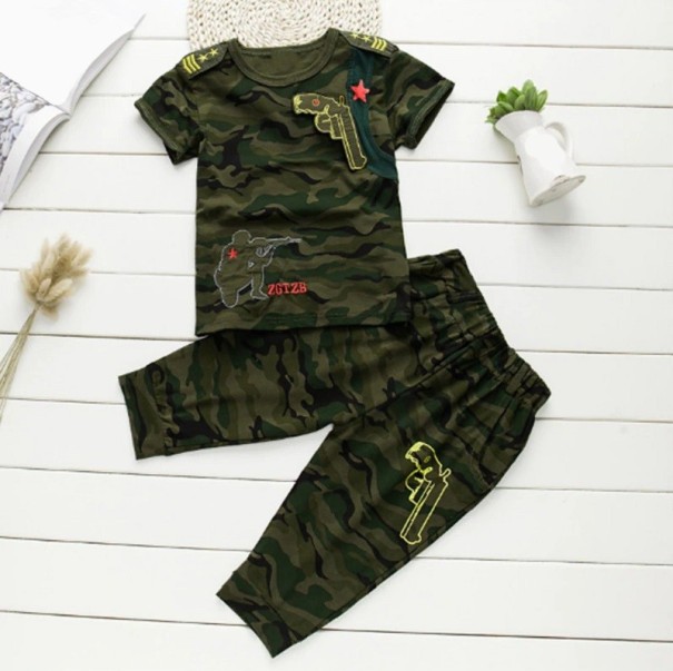 Tricou și pantaloni de camuflaj pentru băieți L1576 5