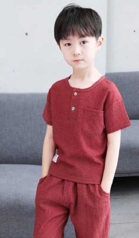 Tricou și pantaloni pentru băieți L1602 burgundy 6