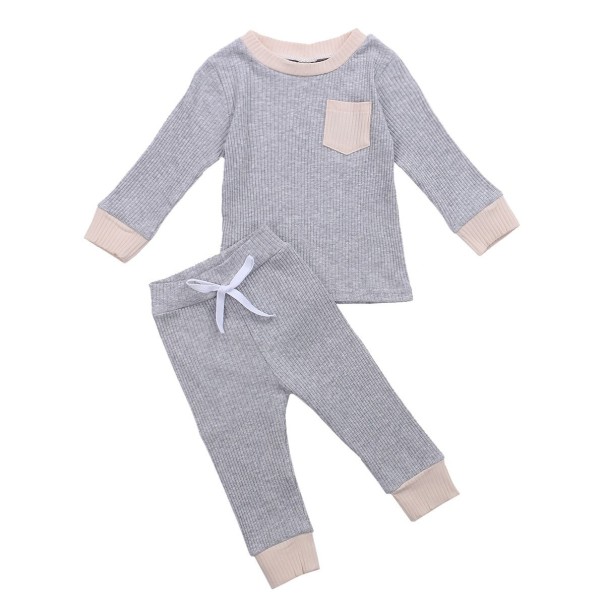 Tricou și pantaloni pentru copii L1484 gri 12-18 luni