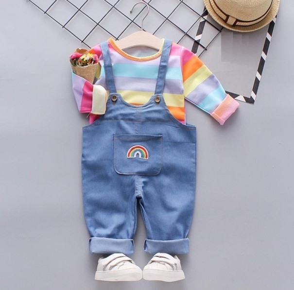 Tricou și pantaloni pentru fete albastru 9-12 luni
