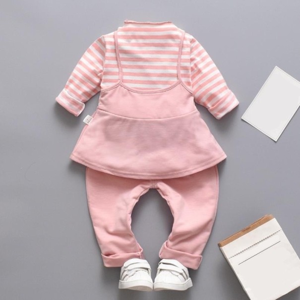 Tricou și pantaloni pentru fete L1162 roz 9-12 luni