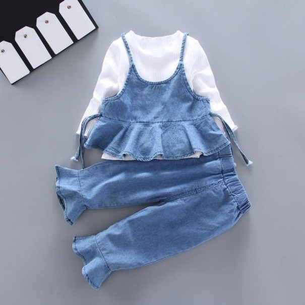 Tricou și pantaloni pentru fete L1167 albastru 3