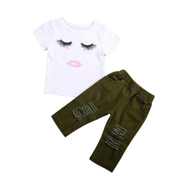 Tricou și pantaloni pentru fete L1416 12-18 luni