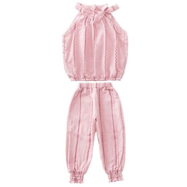 Tricou și pantaloni pentru fete L1423 roz 12 Tricou și pantaloni pentru fete L1423 roz 12