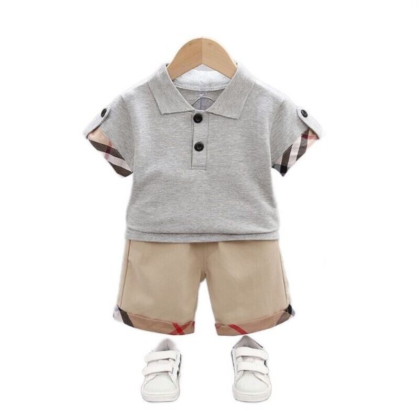 Tricou și pantaloni scurți pentru băieți L1584 gri 3