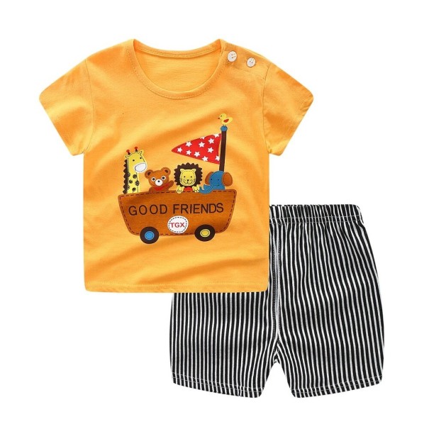 Tricou și pantaloni scurți pentru copii L1102 9-12 luni M