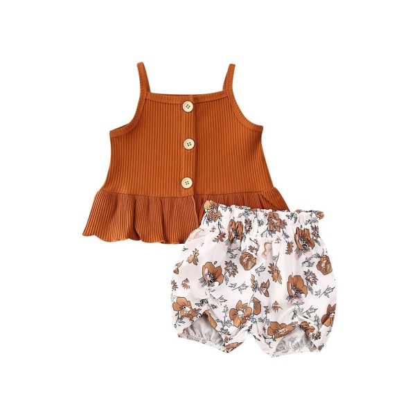 Tricou și pantaloni scurți pentru fete L1144 12-18 luni C