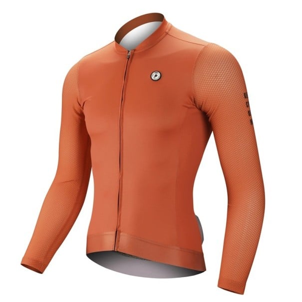 Tricou sportiv de ciclism cu mânecă lungă și fermoar, potrivit pentru ciclism, sport și activități în aer liber unisex portocale XXL