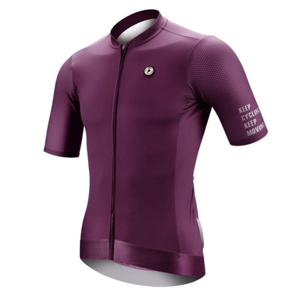 Tricou sportiv de ciclism cu mânecă scurtă și fermoar unisex, potrivit pentru ciclism, sport și activități în aer liber violet XS