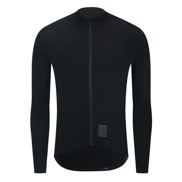 Tricou sportiv de ciclism pentru bărbați cu mânecă lungă și fermoar pentru ciclism, sport și activități în aer liber negru XXL