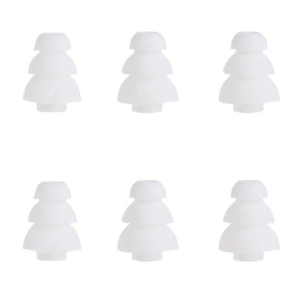 Triple embouts d'écouteurs 6 pcs C1196 blanc S