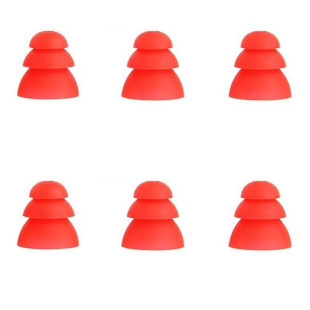 Triple embouts d'écouteurs 6 pcs C1196 rouge M