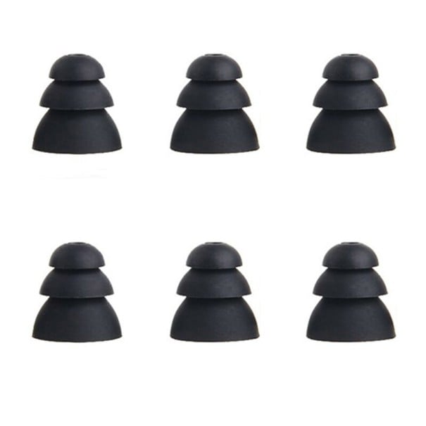 Triple tappi per le orecchie 6 pz C1196 nero M