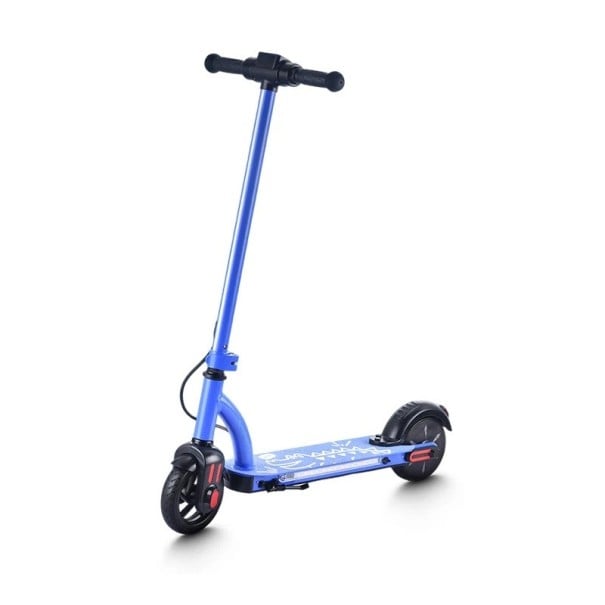 Trotineta electrică pentru copii cu display LED și iluminare, motor de 125W, viteză de 16 km/h, baterie de 24V 2,6Ah, roți de 6 inch, pliabilă albastru