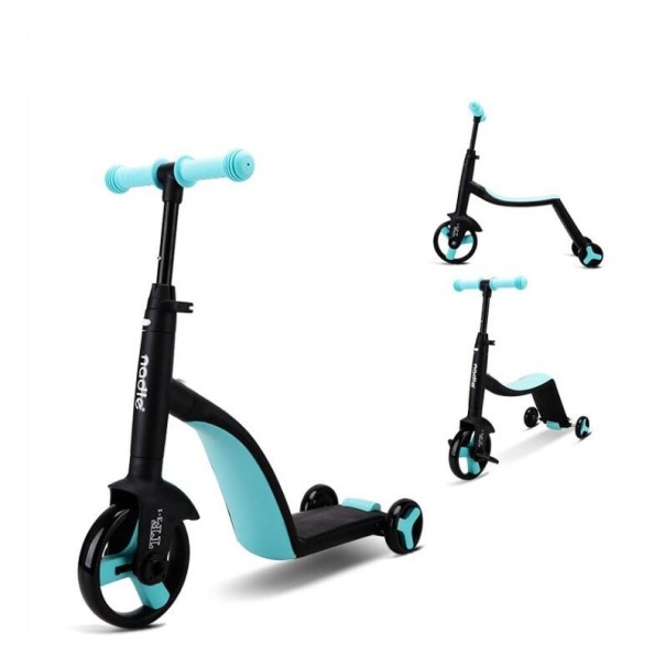Trottinette pour enfants à trois roues bleu clair